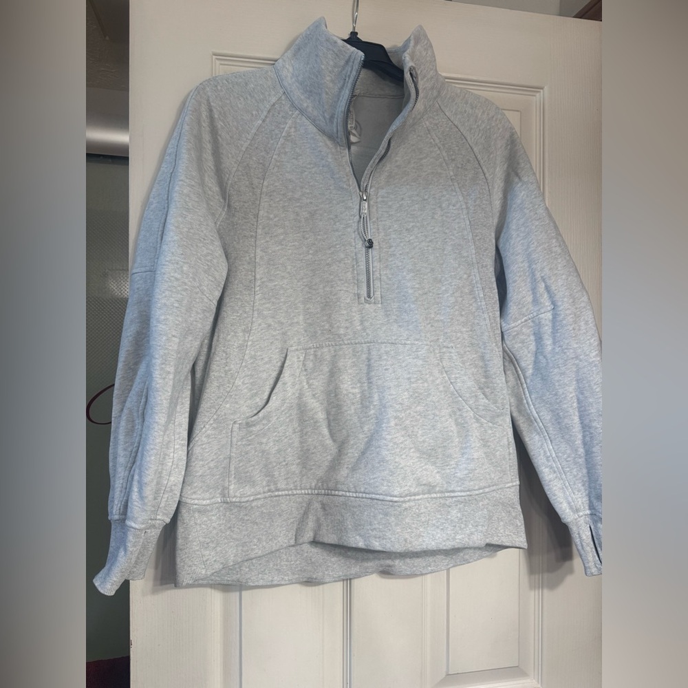 Lululemon Scuba Hoodie XS/S Oversized Gray Half Zip Sweatshirt Pullover